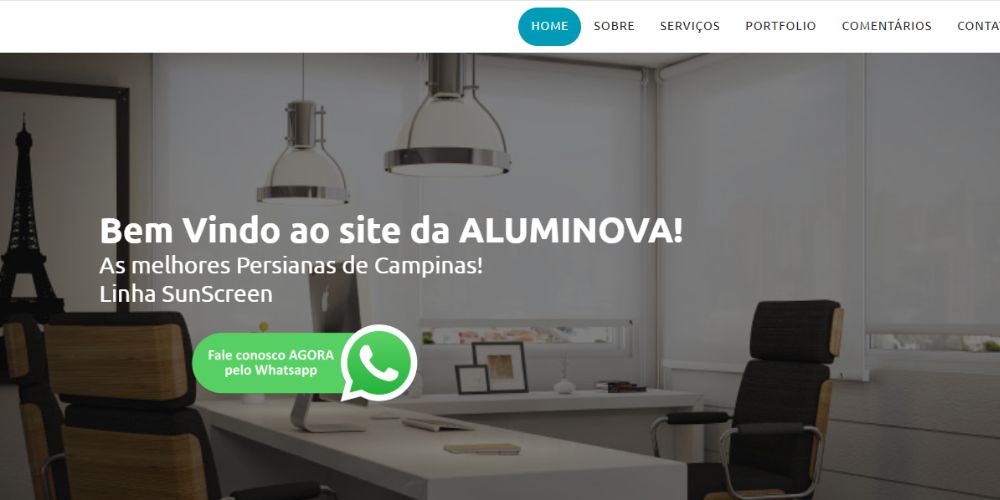 Site Institucional - Aluminova