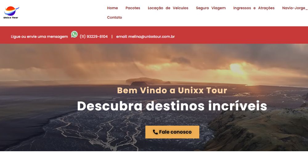 Site Institucional - Unixx Tour
